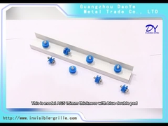 AG5 1.5mm dengan 304 sekrup dengan bantalan biru Aluminium Rail Track Milk White / Grey Color