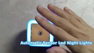 Lampu Malam Led Induksi Otomatis Lampu Malam Multiwarna Lampu Hemat Energi Samping Tempat Tidur untuk Kamar Tidur