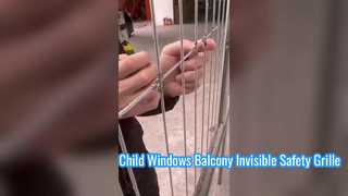Keamanan Anak 2mm Aluminium Windows Invisible Net