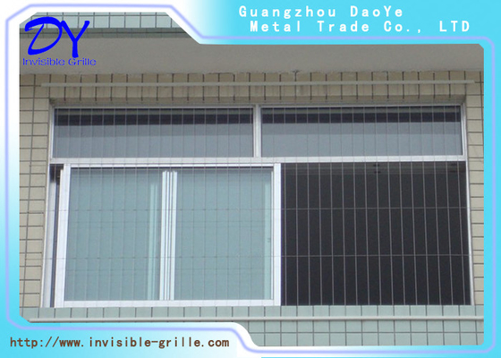 Modern Safe Window Invisible Grille Anodizing 2,0 mm 3,0 mm Aluminium Rail Track