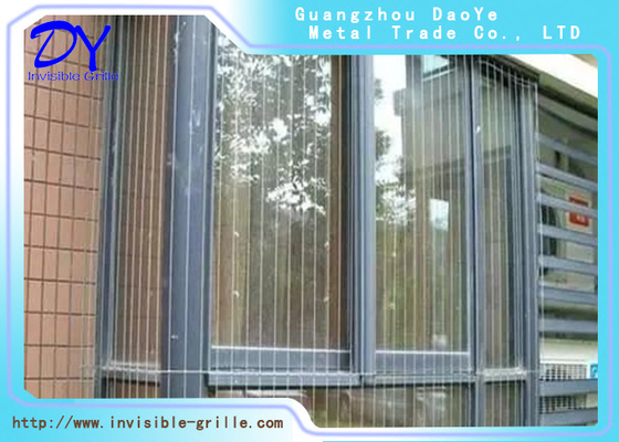Mudah Untuk Membersihkan Jendela Invisible Grille End Cover Bagian Aluminium Nylon Steel Wire Rope Permukaan