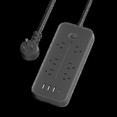 Satu Sakelar Kunci Kabel Tahan Api Soket Daya Stopkontak Listrik Memastikan Daya Aman