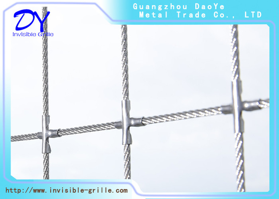 316 Kawat stainless steel dengan Nylon Coated Invisible Balcony Grille