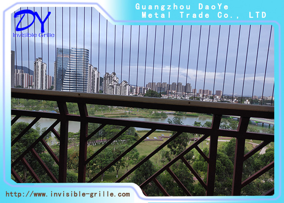 Modern Nylon dilapisi 316 Wire Clip Crossing 2.0mm Balkon Invisible Grille Mudah dipasang
