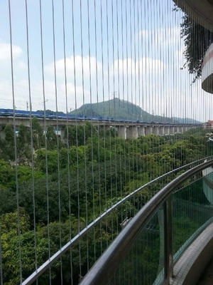 Toleransi 316 Wire Balkon Invisible Grille Wire Desain Modern Untuk Balkon
