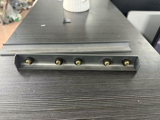 Keamanan Invisible Grilles Aluminium Track AG3/4 Grey End Cap Invisible Grill Aksesoris
