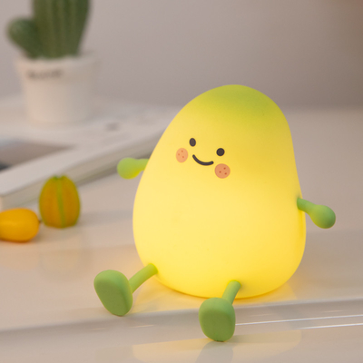 Mango Buah Malam Lampu USB Rechargeable Dimming Touch Lampu Meja Silikon LED Dekorasi Tempat Tidur Hadiah Anak-anak Lampu Kamar Tidur