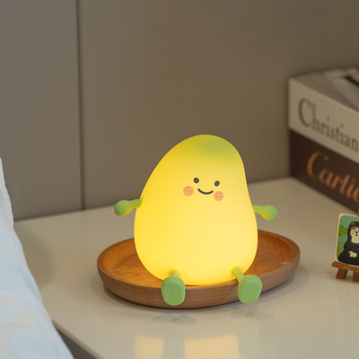 Mango Buah Malam Lampu USB Rechargeable Dimming Touch Lampu Meja Silikon LED Dekorasi Tempat Tidur Hadiah Anak-anak Lampu Kamar Tidur