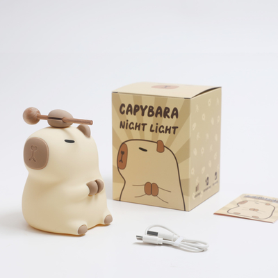 Cute Silikon Capybara Malam Lampu Anak-anak Malam Lampu Hadiah Usb Rechargeable Hewan Silikon Malam Lampu