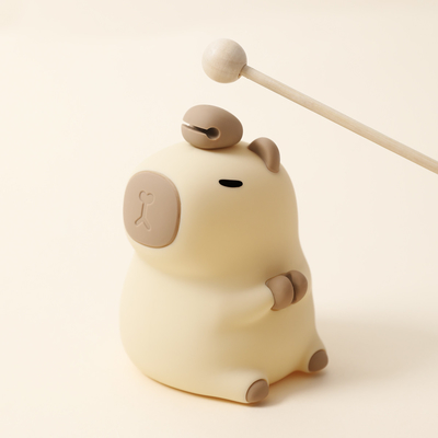 Desain Modern Silikon Capybara Malam Lampu Portable USB Rechargeable LED Sumber Cahaya Kontrol Sentuh Lampu Hewan Untuk Kamar Tidur