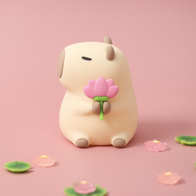 Cute Silikon Capybara Malam Lampu Anak-anak Malam Lampu Hadiah Usb Rechargeable Hewan Silikon Malam Lampu