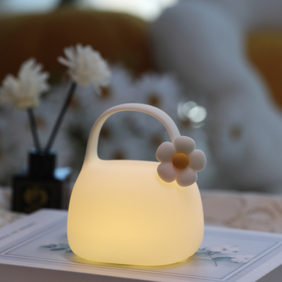 DIY Kreatif Hadiah Tas Silikon Lampu Topi Dengan Waktu Dekorasi di samping tempat tidur Suasana Tidur Malam Cahaya