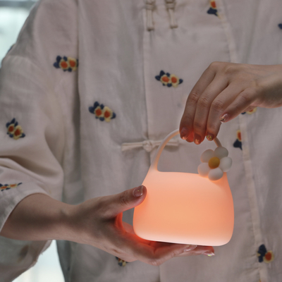 DIY Kreatif Hadiah Tas Silikon Lampu Topi Dengan Waktu Dekorasi di samping tempat tidur Suasana Tidur Malam Cahaya