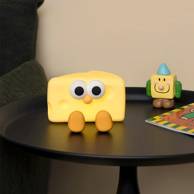 Pabrik Grosir Keju Lembut Silikon Bayi Nursery Lamp Sensitive Tap Control 7 Warna Tunggal Lampu Malam Untuk Anak-anak