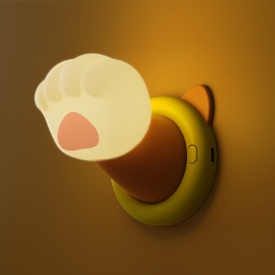 Cat Paw Night Light dengan Sumber Daya Baterai dan Desain Multifungsi