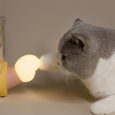 Pabrik Cute Sleeping Control CAT PAW USB Lampu Kamar Tidur Lampu Silikon Isi ulang Lampu Sentuh Lampu Silikon Malam