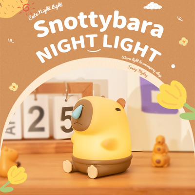 Cute Snottybara Table Lamp Hewan Rechargeable Creative Cartoon Capybara Silikon Malam Lampu