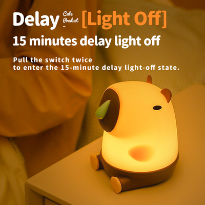 Grosir Capybara Night Light Cute Animal Night Lamp Snottybara Lampu sentuh silikon Dekorasi Portable isi ulang untuk anak-anak