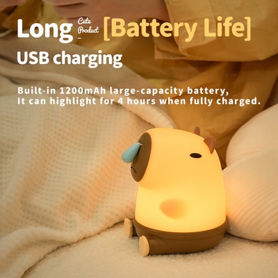 Grosir Capybara Night Light Cute Animal Night Lamp Snottybara Lampu sentuh silikon Dekorasi Portable isi ulang untuk anak-anak