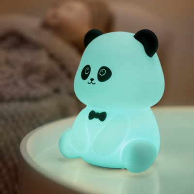Gentleman Panda Malam Lampu Pengikat dan Menghilangkan Stres Kantor Ornamen Kepala Tempat Tidur Teman Tidur Lampu Meja LED