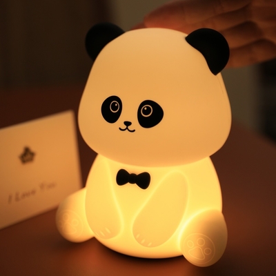 Gentleman Panda Malam Lampu Pengikat dan Menghilangkan Stres Kantor Ornamen Kepala Tempat Tidur Teman Tidur Lampu Meja LED