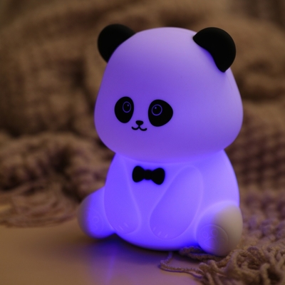 Gentleman Panda Malam Lampu Pengikat dan Menghilangkan Stres Kantor Ornamen Kepala Tempat Tidur Teman Tidur Lampu Meja LED
