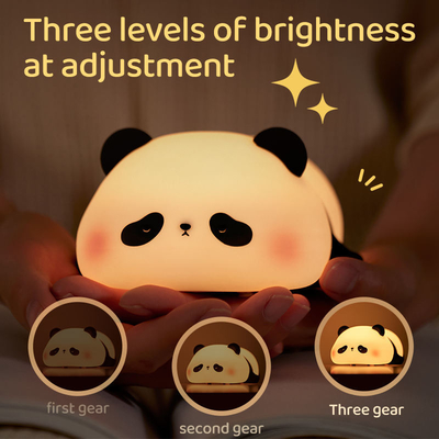 Customization Lampu Malam Silikon Panda Usb Rechargeable Table Led Lamp Lampu Malam Silikon Lampu Malam Untuk Kamar Anak