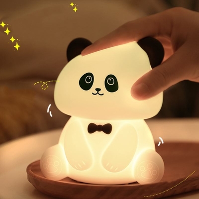 Cute Animal USB Lampu bayi isi ulang Silikon Panda LED Lampu malam untuk Anak-anak Lampu malam