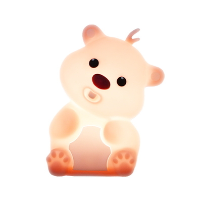 Cute Bear Shape Silikon Night Light Silikon Dekorasi Kamar Tidur Meja Lampu samping tempat tidur isi ulang