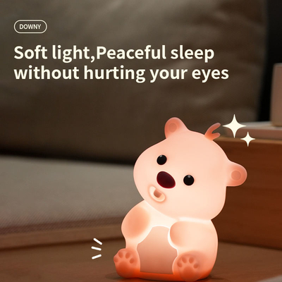 Kreatif Perayaan Dekoratif Silikon Malam Lampu LED Pat Suasana Tidur Mainan Hari Anak Natal Hadiah Saklar Daya