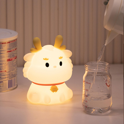 LED USB Rechargeable Dimming Dragon Touch Cartoon Cute Bedroom Decor Silicone baby loung Table Lamp Night Light