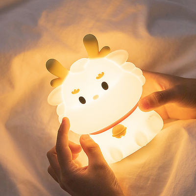Smart Voice Dragon Charge Dengan Tidur Silikon Pat Kreatif Malam Cahaya Hadiah Warna Suasana Cahaya