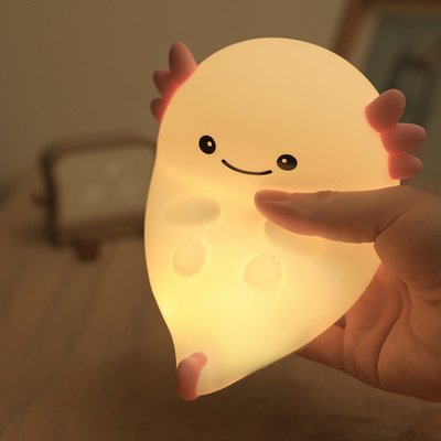 Desain Modern Lampu Malam Silikon Cute LED Malam Putih Panas Warna untuk Anak-anak Kamar tidur Kontrol Sentuh