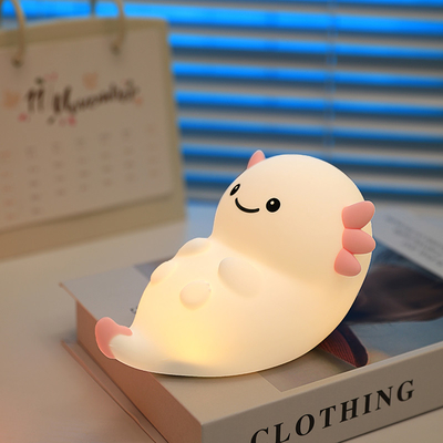 Desain Modern Lampu Malam Silikon Cute LED Malam Putih Panas Warna untuk Anak-anak Kamar tidur Kontrol Sentuh