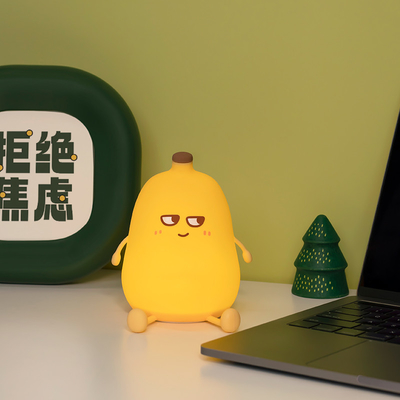 Desain Modern Cute Pisang Lampu Malam Isi ulang Dimmable LED Lampu Meja Kecil Lucu Dekorasi Meja untuk Suasana Kamar Tidur