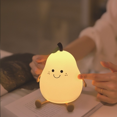 Lampu malam 7 warna Dimming Touch USB Karikatur isi ulang Lampu samping ranjang Dekorasi kamar tidur Hadiah anak lucu