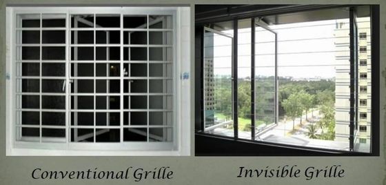 Aluminium Track Frame Grille Screen Invisible 304/316 Grade Stainless Steel Kabel