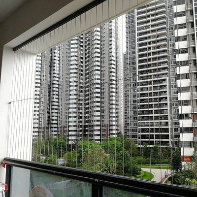 Pemandangan alam yang tak terhalang Balkon yang tak terlihat Grille dengan kabel baja tahan lama 304/316