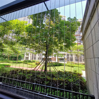 Window Invisible Grille with 316 Grade Stainless Steel 5cm Wire Distance Gap and B Security Rating