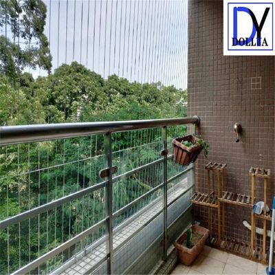 Pengolahan Punching Grade tertinggi stainless steel Invisible Grille dengan jarak kawat 5cm celah untuk keamanan balkon dan jendela