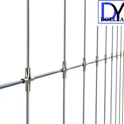 316 stainless steel 2.0mm Wire Invisible Grille dengan Lapisan Nylon dan 5cm Wire Distance Gap