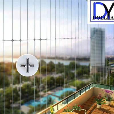 316 stainless steel 2.0mm Wire Invisible Grille dengan Lapisan Nylon dan 5cm Wire Distance Gap