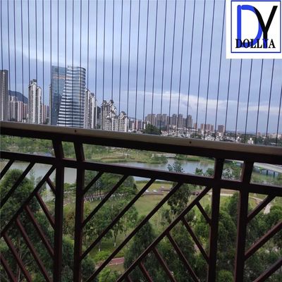 316 stainless steel 2.0mm Wire Invisible Grille dengan Lapisan Nylon dan 5cm Wire Distance Gap