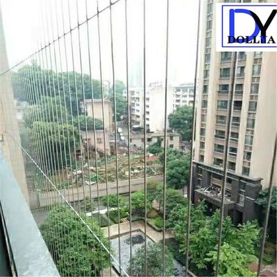 316 stainless steel 2.0mm Wire Invisible Grille dengan Lapisan Nylon dan 5cm Wire Distance Gap