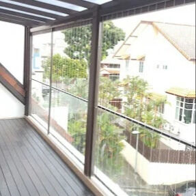 Jeruji Balkon Tak Terlihat Jaring Transparan Keamanan Daya Tahan Bangunan Modern