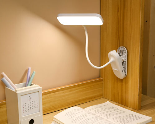 Lampu Meja Sentuh Modern dengan Clip Fleksibel Dimming Desk Lamp-baterai Powered for Reading & Study Clamps Dekoratif