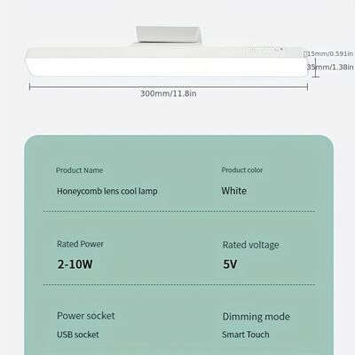 3500-6500K Suhu Warna Lampu Meja LED Dengan Tegangan Nominasi 5V 1A Ideal untuk Pencahayaan Tugas Bacaan dan Dekorasi