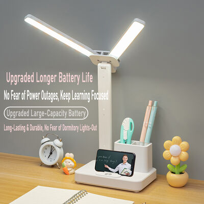 Factory Direct USB Touch Control Powered Small LED Desk Lamp Rechargeable Night Light Reading Lamp Putih Shade Dropshipping