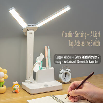 Factory Direct USB Touch Control Powered Small LED Desk Lamp Rechargeable Night Light Reading Lamp Putih Shade Dropshipping