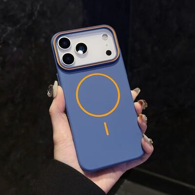 Casing Ponsel Gaya INS dengan Lampiran Magnetik dan Tombol Logam dengan Fungsi Perlindungan Penuh Tahan Guncangan untuk Casing Ponsel iPhone 13 14 15 16 17 PRO Max